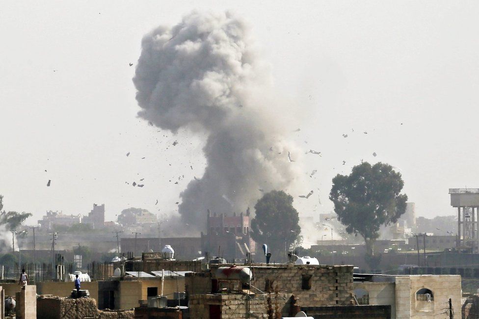 यमनको राजधानीमा हवाई हमला, ६ हुथी विद्रोहीको मृत्यु